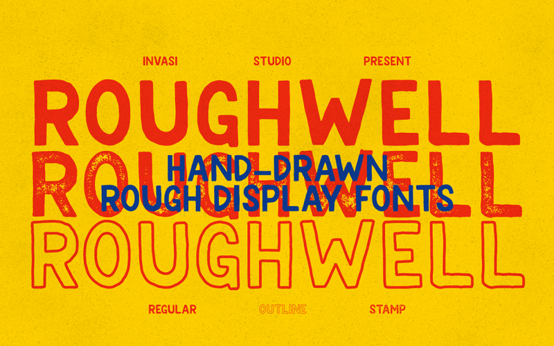 Roughwell Family - Handdrawn Font