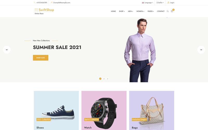 SwiftShop - eCommerce Bootstrap HTML Template Website Template
