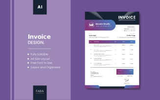 The Purple Gradient Invoice