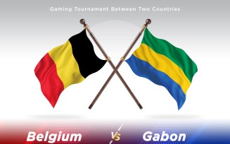 Belgium versus Gabon Two Flags