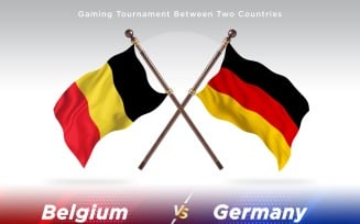 Belgium versus Germany Two Flags