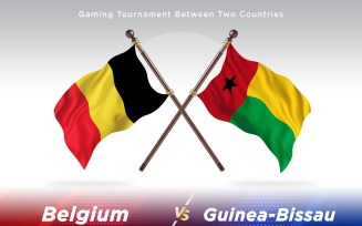Belgium versus Guinea-Bissau Two Flags