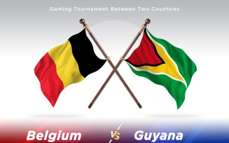 Belgium versus Guyana Two Flags
