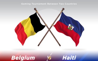 Belgium versus Haiti Two Flags