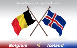 Belgium versus Iceland Two Flags