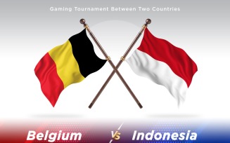 Belgium versus Indonesia Two Flags