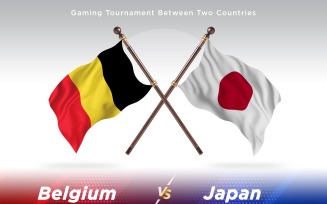 Belgium versus japan Two Flags