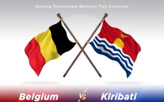 Belgium versus Kiribati Two Flags
