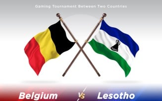 Belgium versus Lesotho Two Flags