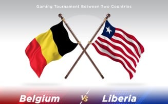 Belgium versus Liberia Two Flags