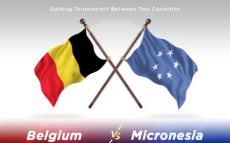 Belgium versus Micronesia Two Flags