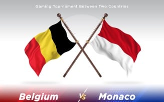 Belgium versus Monaco Two Flags