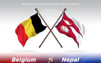 Belgium versus Nepal Two Flags