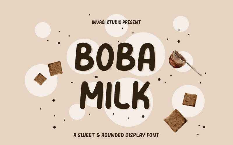 Boba Milk - Sweet & Rounded Font
