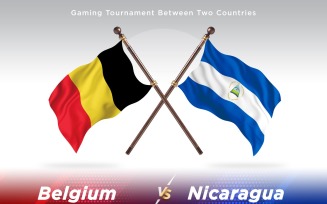 Belgium versus Nicaragua Two Flags