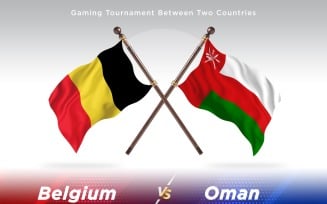 Belgium versus Oman Two Flags
