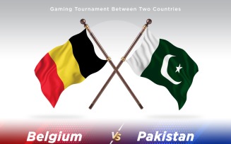 Belgium versus Pakistan Two Flags
