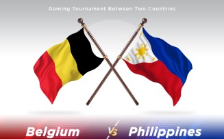 Belgium versus Philippines Two Flags