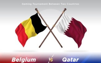 Belgium versus Qatar Two Flags