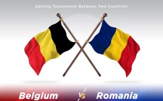 Belgium versus Romania Two Flags