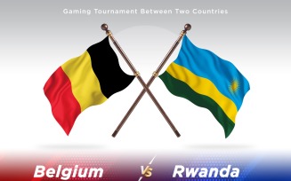 Belgium versus Rwanda Two Flags
