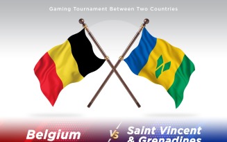 Belgium versus saint Vincent and the grenadines Two Flags