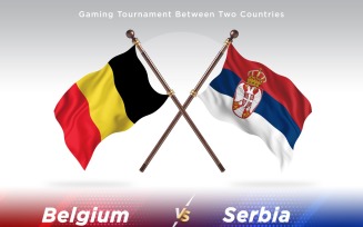 Belgium versus Serbia Two Flags