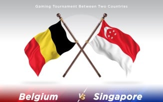 Belgium versus singapore Two Flags