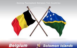 Belgium versus Solomon islands Two Flags