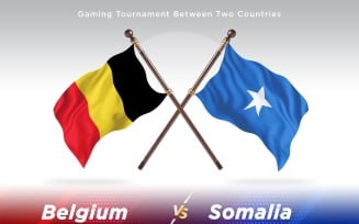 Belgium versus Somalia Two Flags