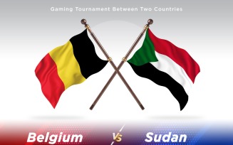 Belgium versus Sudan Two Flags