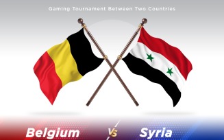 Belgium versus Syria Two Flags