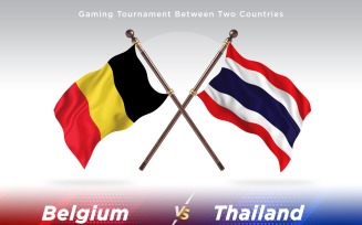 Belgium versus Thailand Two Flags