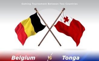 Belgium versus Thailand Two Flags