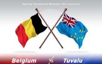 Belgium versus Tuvalu Two Flags