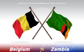 Belgium versus Zambia Two Flags