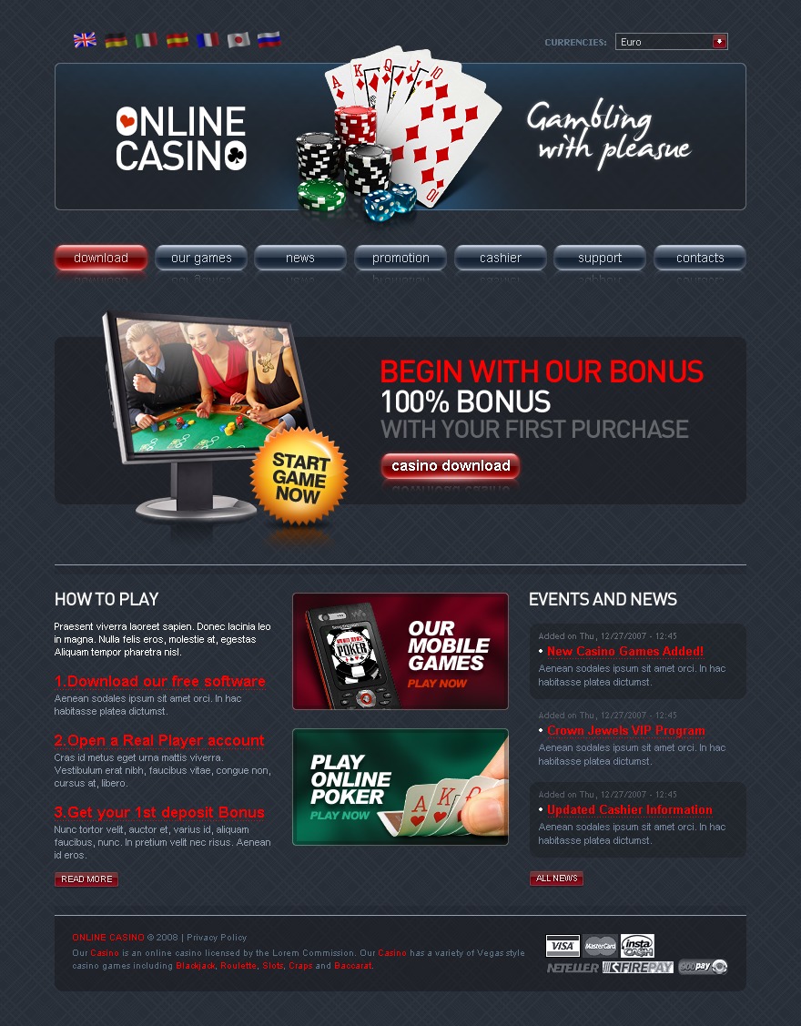 online casino website for sale