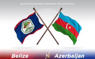 Belize versus Azerbaijan Two Flags