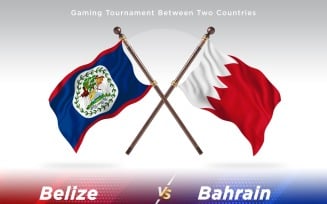 Belize versus Bahrain Two Flags