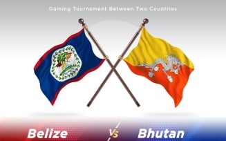Belize versus Bhutan Two Flags
