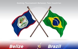 Belize versus brazil Two Flags