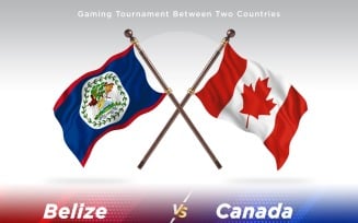 Belize versus Canada Two Flags