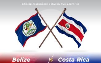 Belize versus costa Rica Two Flags