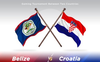 Belize versus Croatia Two Flags