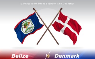 Belize versus Denmark Two Flags