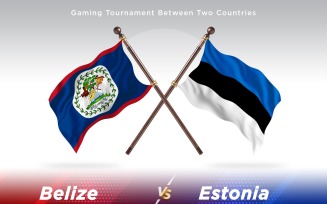 Belize versus Estonia Two Flags