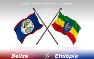 Belize versus Ethiopia Two Flags