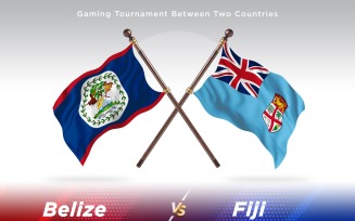 Belize versus Fiji Two Flags