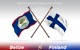 Belize versus Finland Two Flags