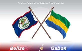 Belize versus Gabon Two Flags